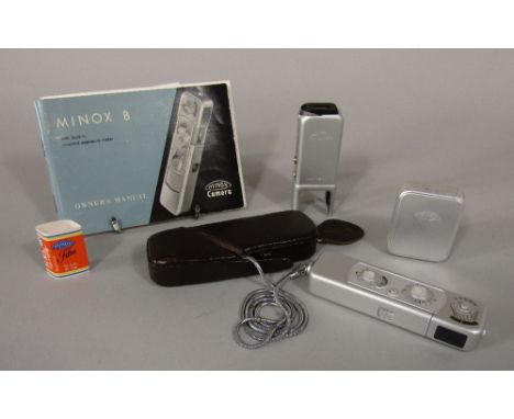 Minox B 'spy' camera, with leather case, owners manual and further accessories 