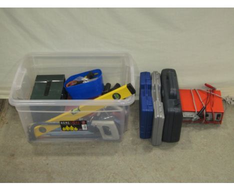 A box of good quality contemporary hand tools, etc
