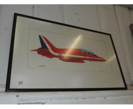 Signed Framed Print - Royal Air Force Plane 