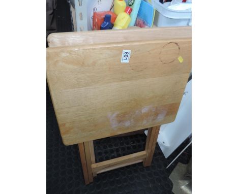 2x Light Wood Folding Tables 