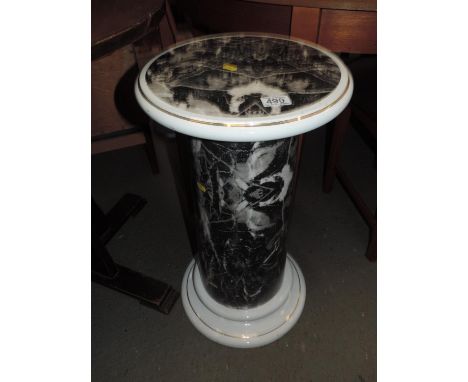 Marble Effect Ceramic Jardiniere Stand 