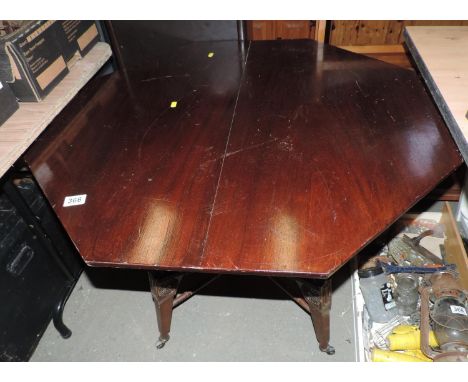 Edwardian Mahogany Octagonal Table with Shelf under 