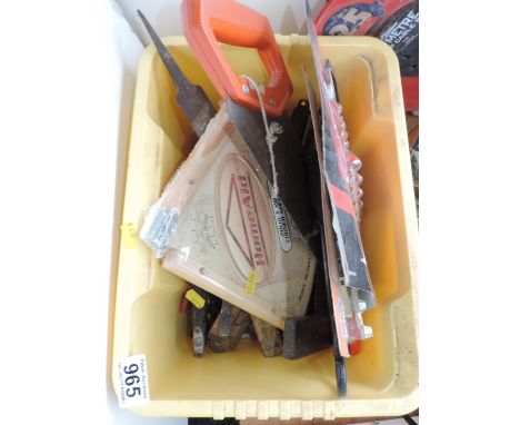 Plastic Crate and Contents - Ironmongery, Tools etc 