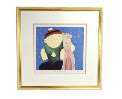 Mackenzie Thorpe (b.1956),'When I Fall in Love',limited edition lithograph,551/850,33 x 33 cm,coa verso