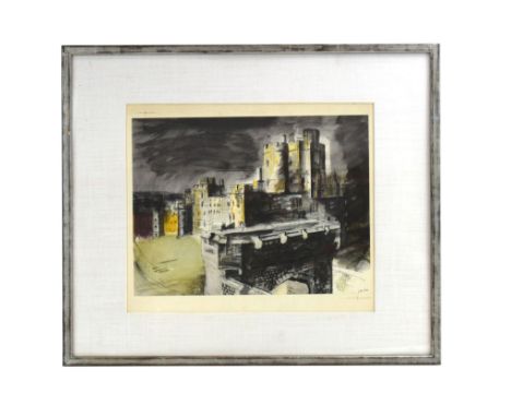 John Piper (1903-1992),Windsor Castle,signed in the plate,colour lithograph proof sheet,32 x 37 cm CONDITION REPORT: Dimensio