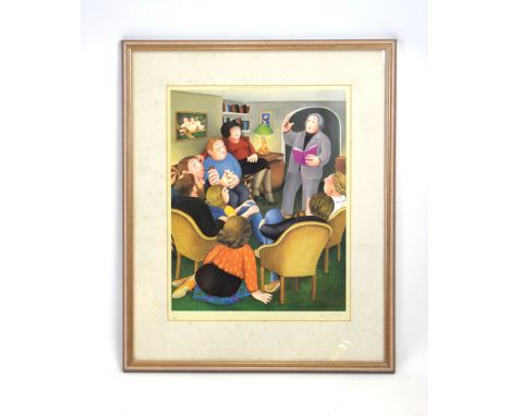 Beryl Cook, OBE (1926-2008),'Poetry Reading',signed,lithograph,48 x 37 cm*Published by The Alexandra Gallery Publications Ltd
