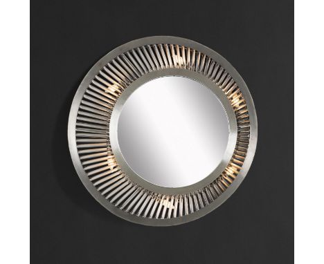 Rod Mirror Round (UK) Natural With Clear Glass The Rod Collection Is A Modern Day Interpretation Of Venetian Murano Brass And