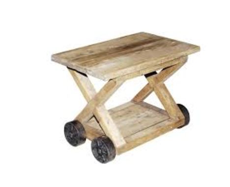 { Option of lots:  48, 49 } French Farmhouse Lamp Table Inspired By The Structures Of Roof Trusses In Old French Farmhouses, 