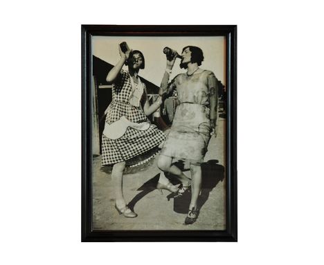 Artline Chicks Drinking Black Wood Framed The Chicks Drinking Portrait Is A Timothy Oulton Favoutire, Printed On Museum Quali