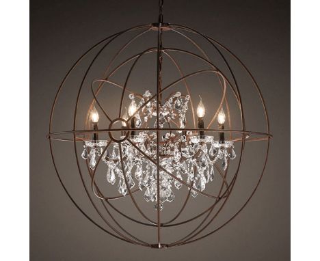 Gyro Crystal Chandelier (UK) Antique Rust  The Gyro Crystal Lighting Collection Is Inspired By Nineteenth Century Experimenta
