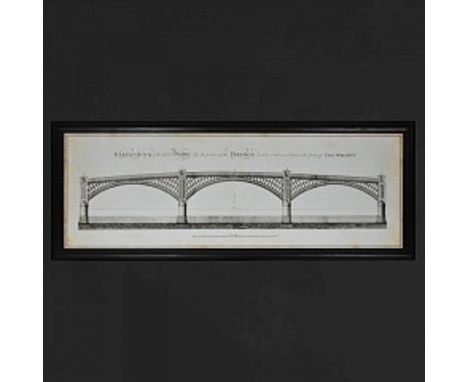 Artline Architectural Telford Bridge Natural Black Wood Frame 119 × 3 × 47 Cm RRP  £575