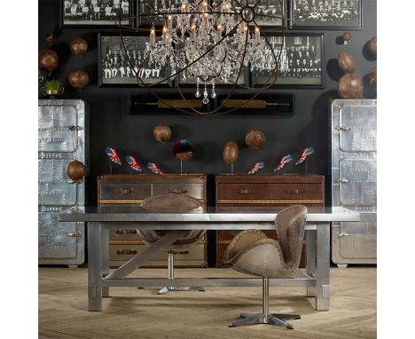 Boston Dining Table The Distressed Aero Aluminium Boston Dining Table Gives A Modern Twist To This Classic Dining Table, Comb