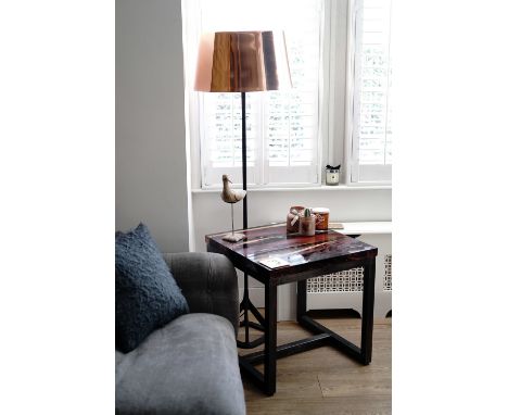 Trapt Side Table  Burnt Sienna The Trapt Console Features Hearty Beams Of Exotic African Balsam Wood In A Stunning Natural Pa