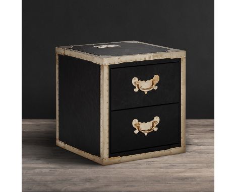 Cumberland Side Table Old Saddle Black Leather Echoes Of Empire Are Brought To Life In This Grand Collection, Inspired By An 
