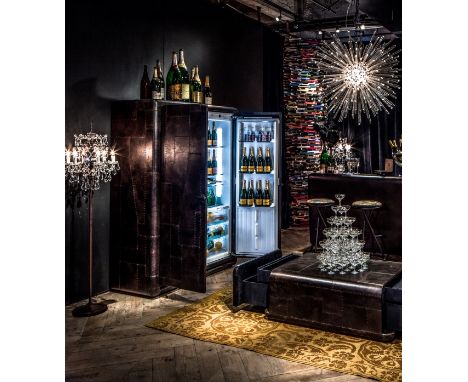 Hudson Fridge Cupboard From Fighter Plane To First Class Travel, The Sensorial Hudson Collection Is Clad In A Patchwork Skin 
