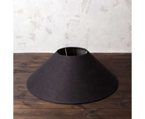 { Option of lots:  316b, 316c } Coolie Shade Hemp Charcoal Black The Rounded Shape And Opal Interiors Of These Coolie Shades 