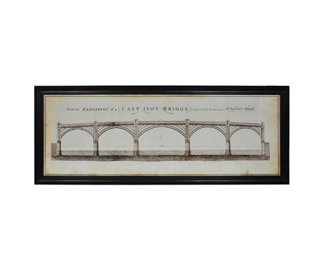 Artline Architectural Iron Bridge Natural Black Wood Frame 119 × 3 × 47 Cm RRP  £575