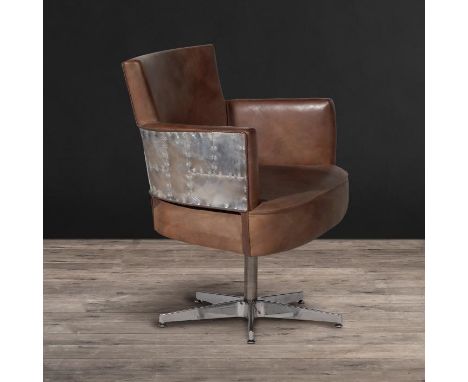 Swinderby Swivel Chair Antique Whisky Leather Sojourn On The Swinderby Swivel Chair, Clad In Our Luxurious Leathers – Finishe