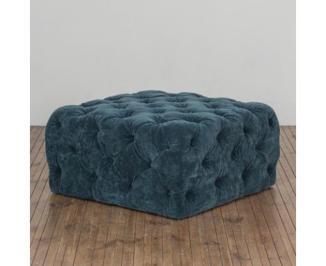 Benson Medium Footstool Vintage Moleskin MARITIME Add A Touch Of Luxury To Any Living Room. The Deep Button Detail And The Hi