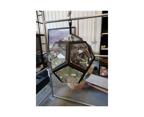 Geode Large Pendant Lighting Matt Black (UK ) Constructed Of Carefully Cut Precise Pentagons With Every Side Of The Pendant S