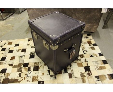 Oxford Student Trunk Library Blue Leather 46 X 48 X 58cm RRP  £810