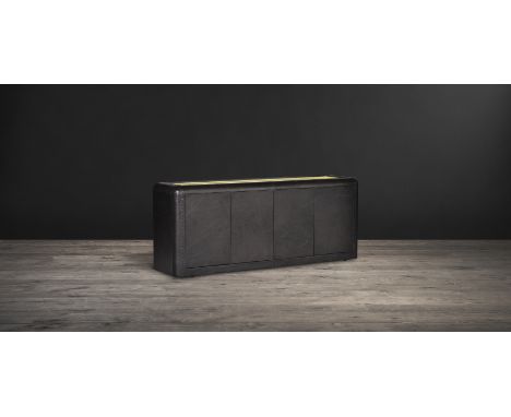 Light Up Console Table (Uk) Old Saddle Black Leather This Elegant Console Is Handcrafted In Rich And Lustrous Old Saddle Blac