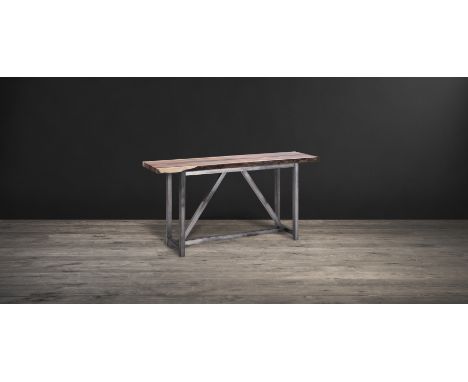 Trapt Console Burnt Sienna The Trapt Console Features Hearty Beams Of Exotic African Balsam Wood In A Stunning Natural Palett