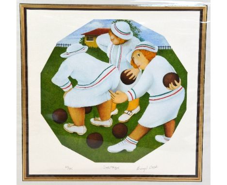 AFTER BERYL COOK, 'SABOTAGE', a limited edition print 60/395, signed, titled and numbered in pencil, mounted but unframed, 35