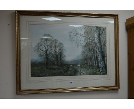 A SMITH CEASAR GILT FRAME LTD EDITION signed hunting print, 644/750