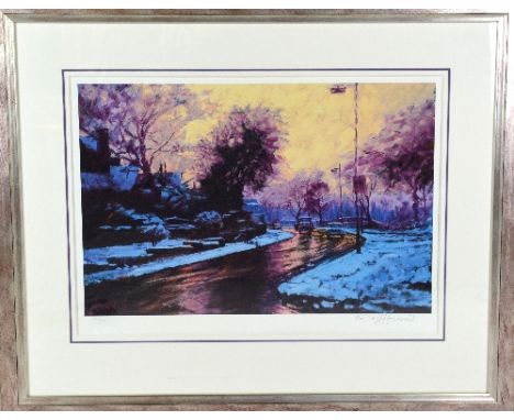 AFTER ROLF HARRIS, 'HEADING HOME', a limited edition print 224/395 signed and numbered in pencil, mounted and framed, 69cm x 