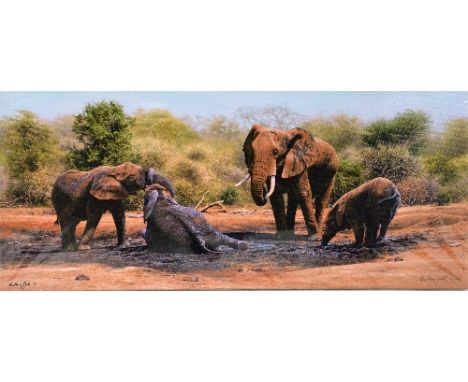 AFTER ANTHONY GIBBS, 'PACHYDERM PLEASURE', a limited edition print 31/195, signed and numbered in pen with certificate, an un