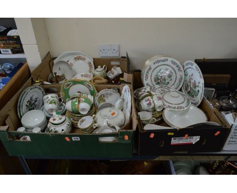 THREE BOXES OF TEA AND DINNER WARES, ETC, including Aynsley, Royal Grafton, Royal Worcester, etc (3 boxes)
