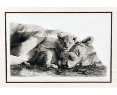 AFTER WENDY CORBETT, 'YOU SLEEP I'LL STAND GUARD', a limited edition print 42/495, signed and numbered, with certificate, unf