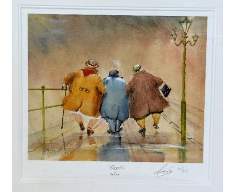 AFTER DES BROPHY, 'ESCORTS', a limited edition print, 217/295, signed titled and numbered in pencil, with certificate, unfram