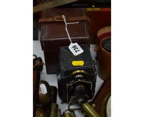 A ZEISS IKON IKOFLEX 'COFFEE CAN' TLR CAMERA, Serial No.4007568 impressed on the side of the lens, fitted with an Anastigmat 