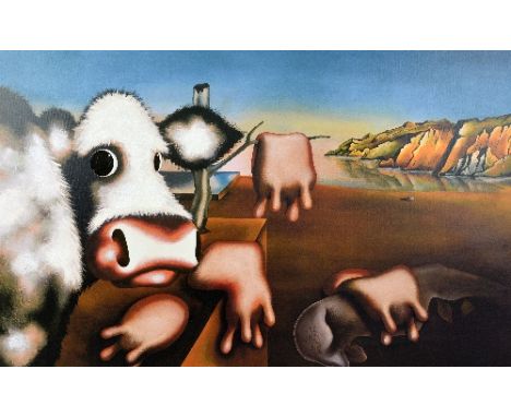 AFTER CAROLINE SHOTTON, 'THE PERSISTENCE OF MOOMORY', a limited edition box canvas print 11/195, signed and numbered, with ce