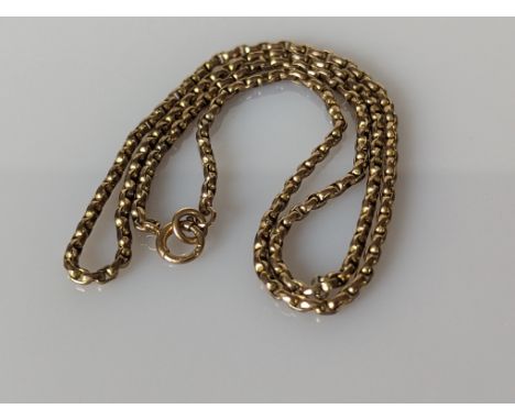 A 9ct yellow gold neck chain, 53 cm, clasp good, 9.3g