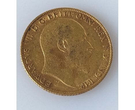 An Edwardian gold half sovereign, 1903