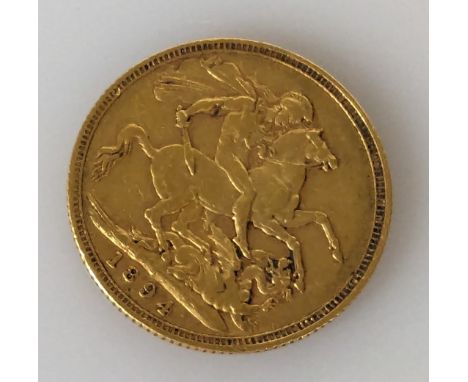 A Victorian gold full sovereign, Sydney mint, 1894