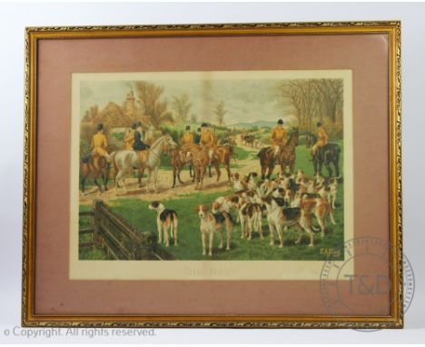 After C A Fesch, A set of four hunting prints, 34.5cm x 47cm, Framed and glazed (4)