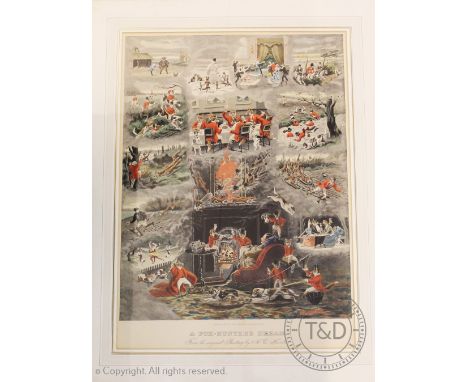 After Alfred Charles Havell, Hand coloured print, The Fox Hunters Dream, Published Fores April 15th 1890, an edition of 100, 