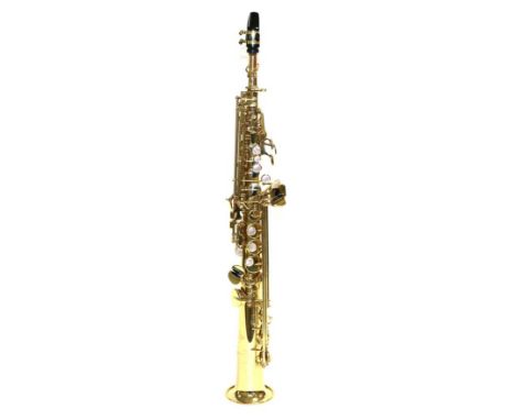 Soprano Saxophone By Yanagisawa model S991, serial no.00239007, with two crooks (one curved, one straight) and Selmer F Super