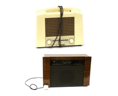 Radios Kolster-Brandes Model FR10 no.00327 and Ekco Type U215, cream (2)