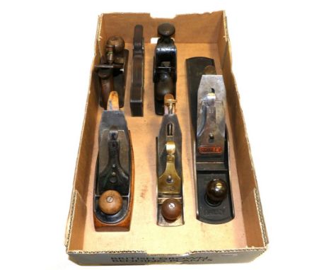 Six Woodworking Planes consisting of Norris 8'' Steel Shoulder Plane with rosewood infill stamped 'Norris London', a Spiers s