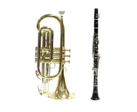 Blessing Cornet in lacquer with Vito Clarinet serial no.C496177212, both with mouthpieces and hard cases (2)