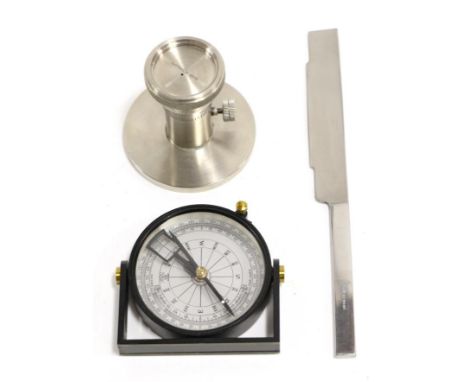 J H Steward Sighting Compass in leather case (Excellent condition) in original card box, together with a Microtome and Microt