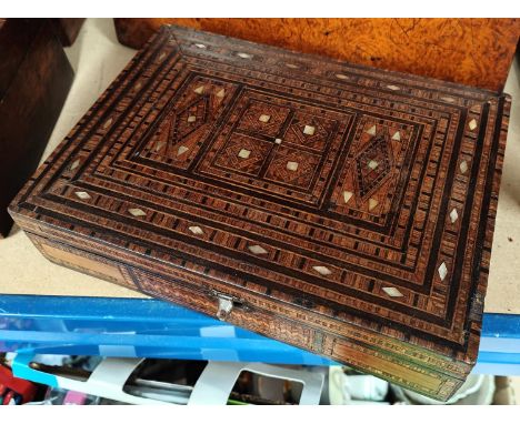 A North African inlaid trinket box 