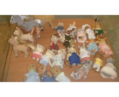 Shelf of Sylvanian Families