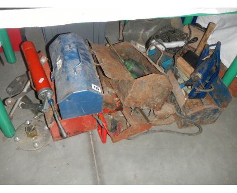 A large quantity of garage tools etc., 