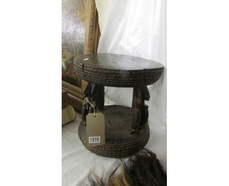 Tribal art - A Dogon stool (Ex DS Lamp Collection, Netherlands).